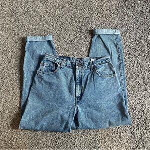 Vintage Women's 550 Levi's Mom Jeans High Rise Tapered Leg Light Wash 31x24 #891